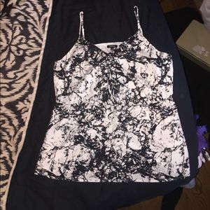 Black and White Splatter Top Apt 9 Size M NEW